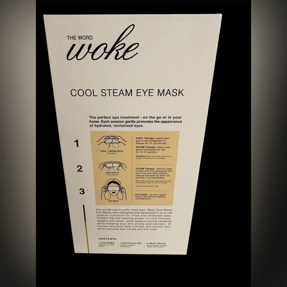 The Word Woke Cool Steam Eye Mask​​​​​